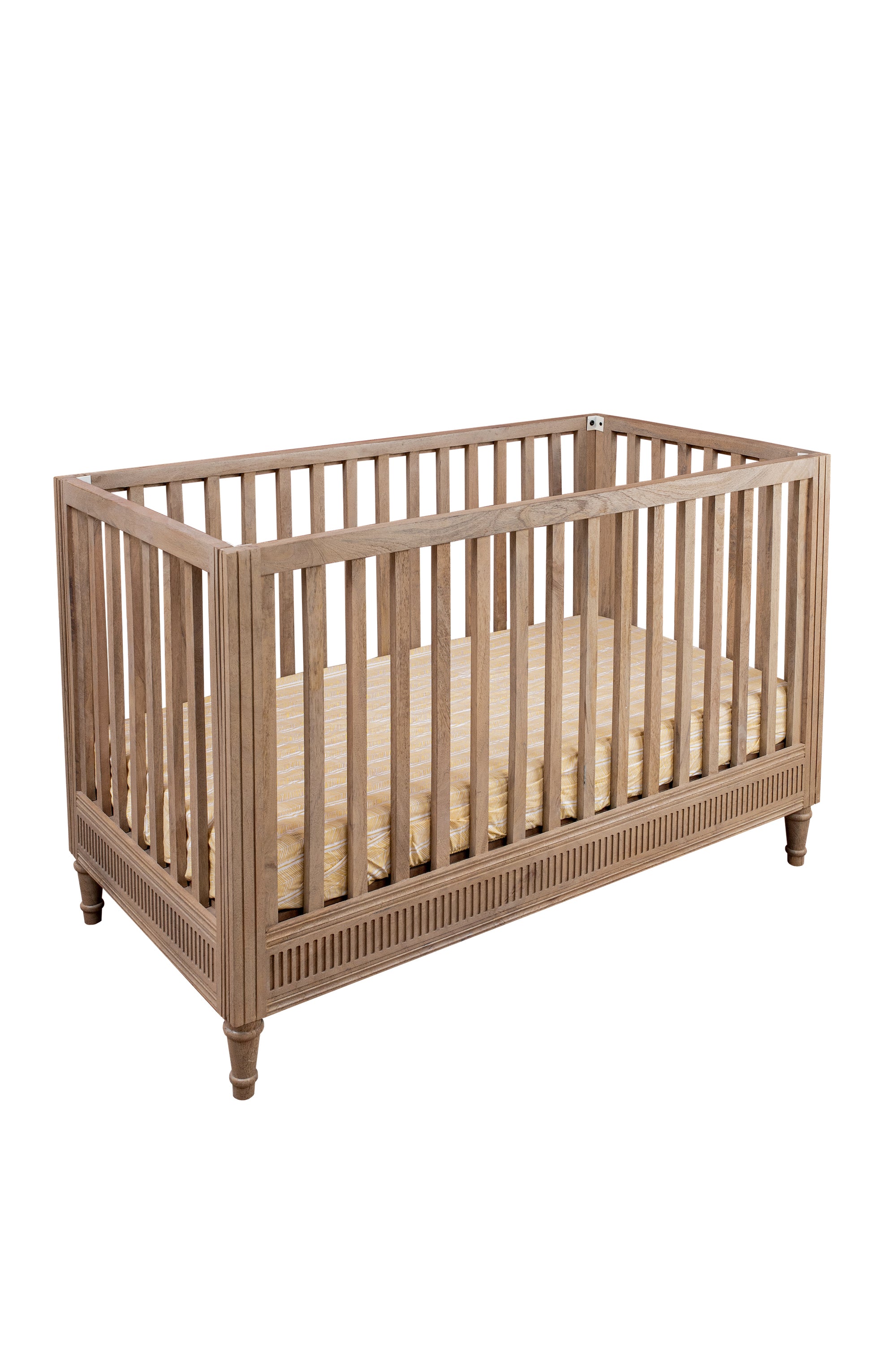 Wooden Cot Oat Finish - Main Image