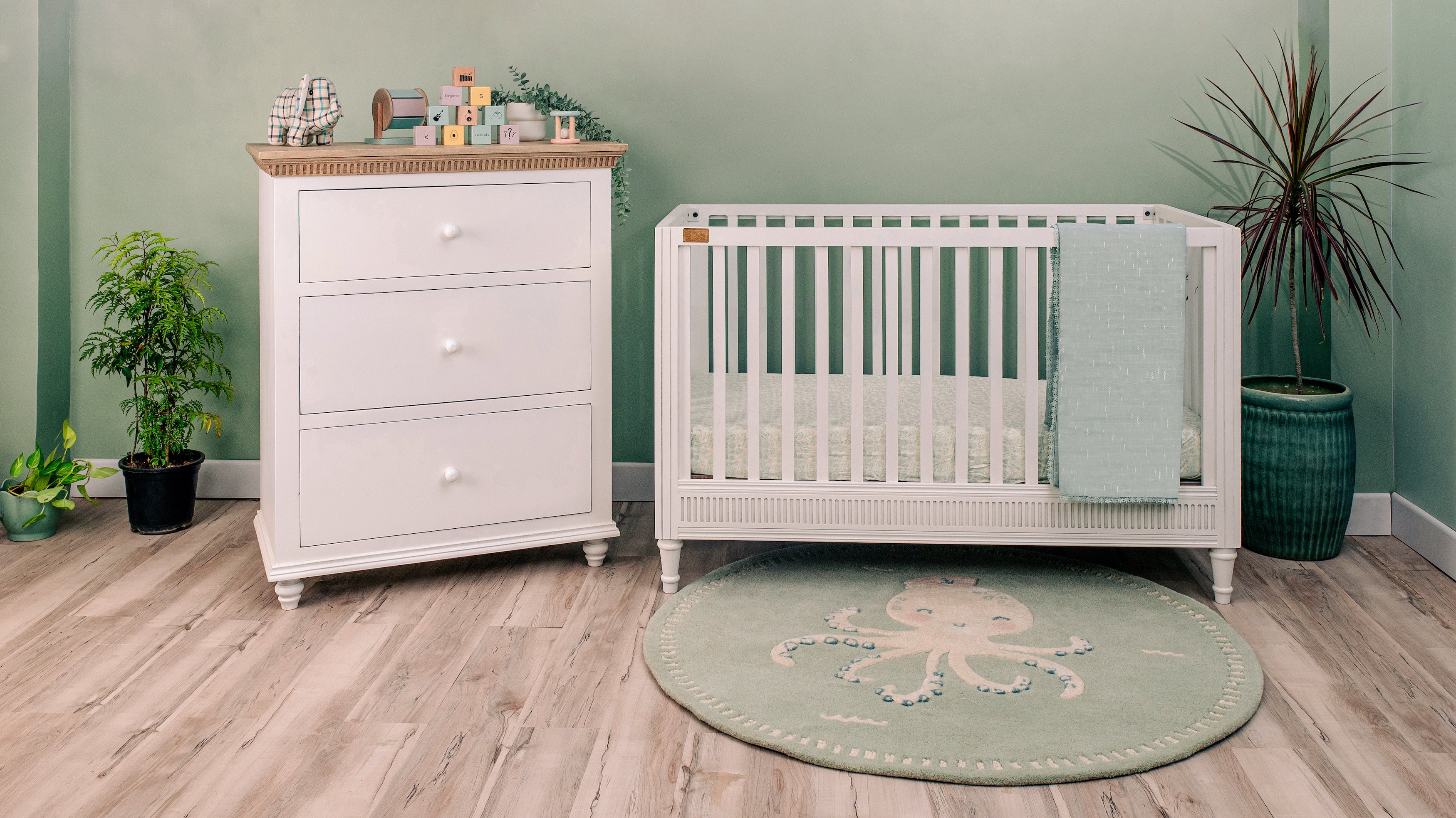 Wooden Cot - White Duco