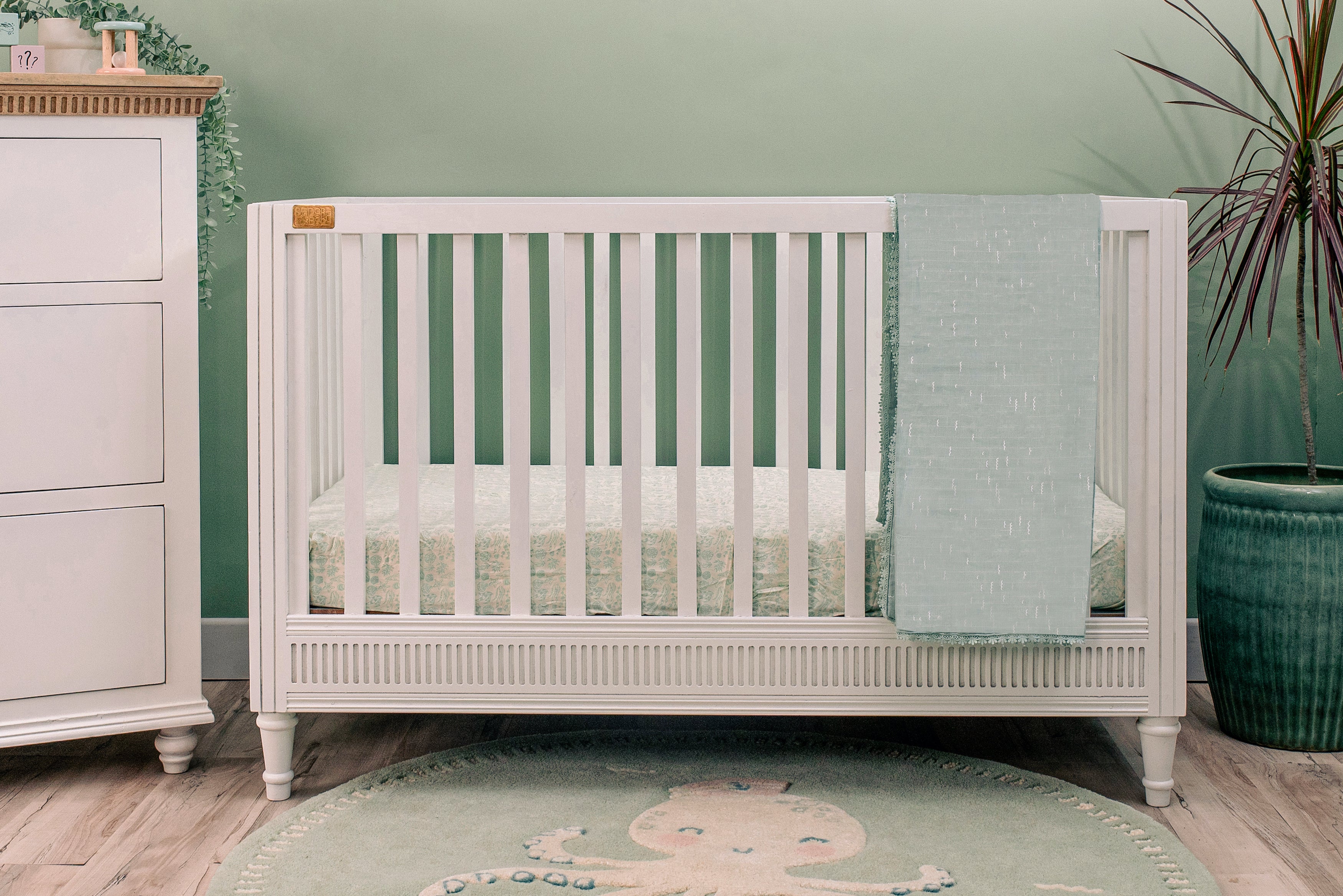 Wooden Cot - White Duco
