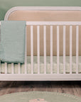 Wooden Cot With Headboard - White Duco