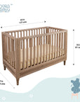 Wooden Cot - Oat Finish