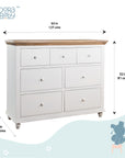 Chest of 7 Drawers - White Duco