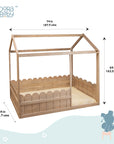 Toddler House Bed - Oat Finish