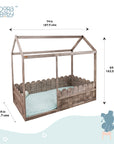 Toddler House Bed - Ash Grey