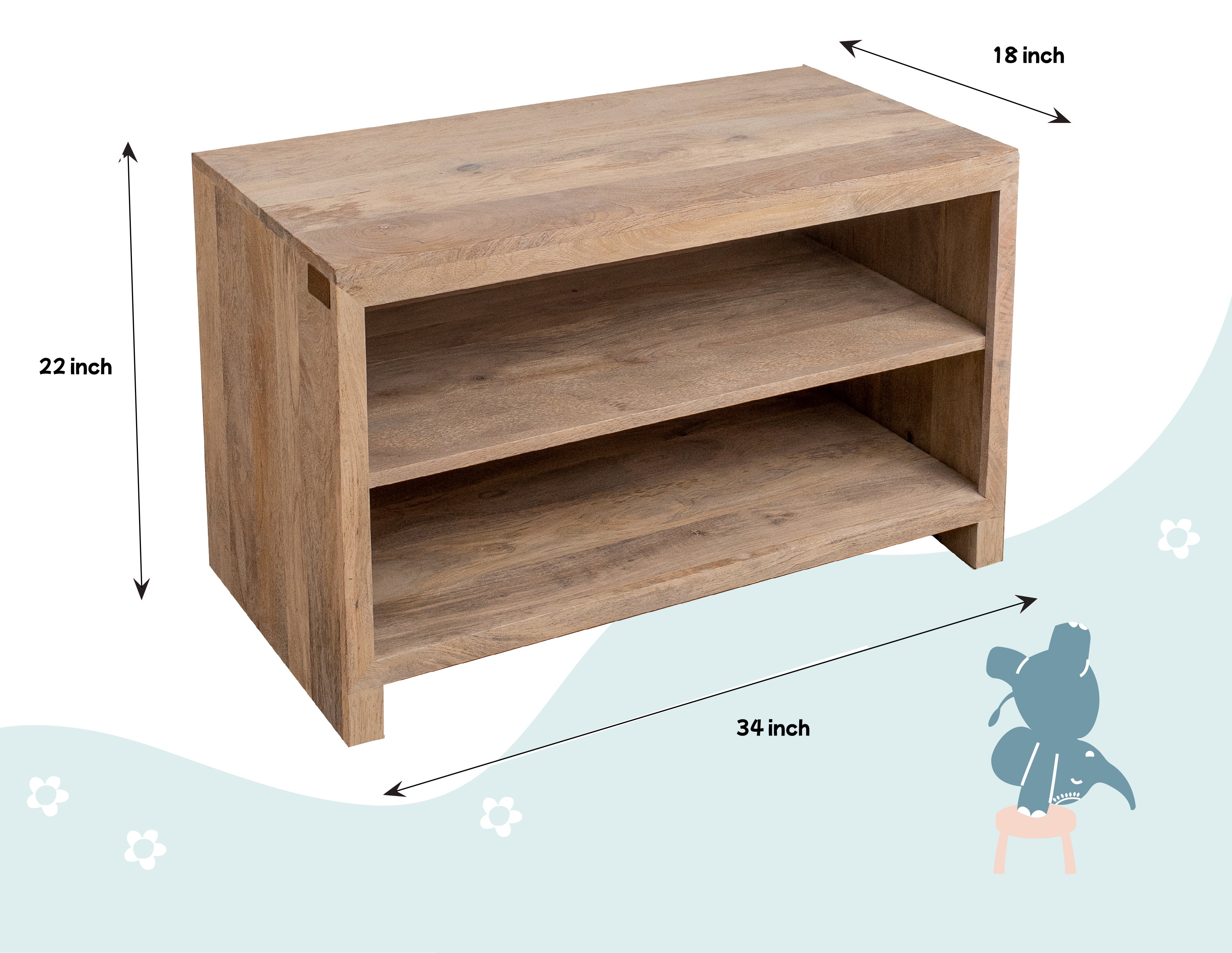 Montessori Storage Unit - Oat Finish