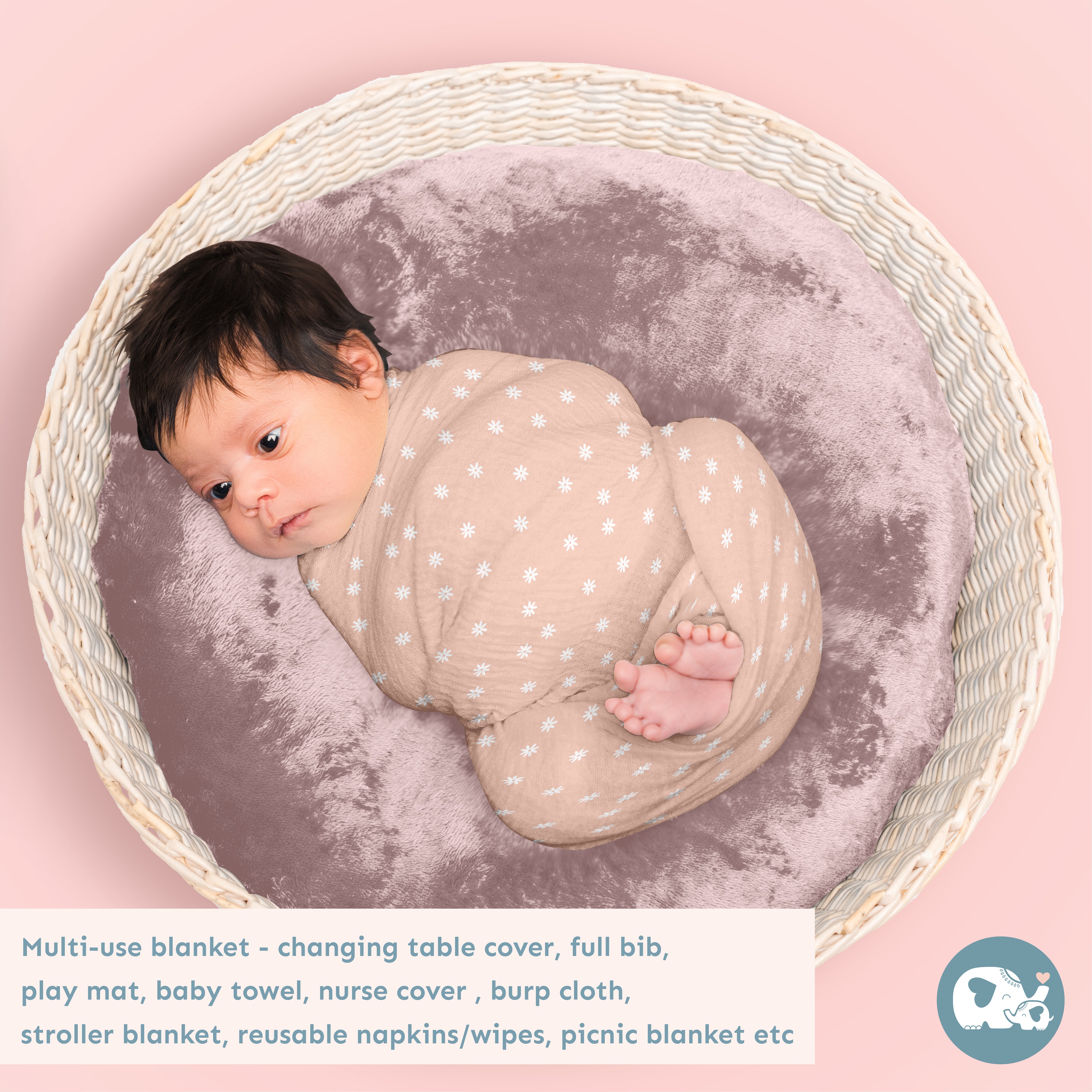 Two Layered Muslin Blanket / Daisy