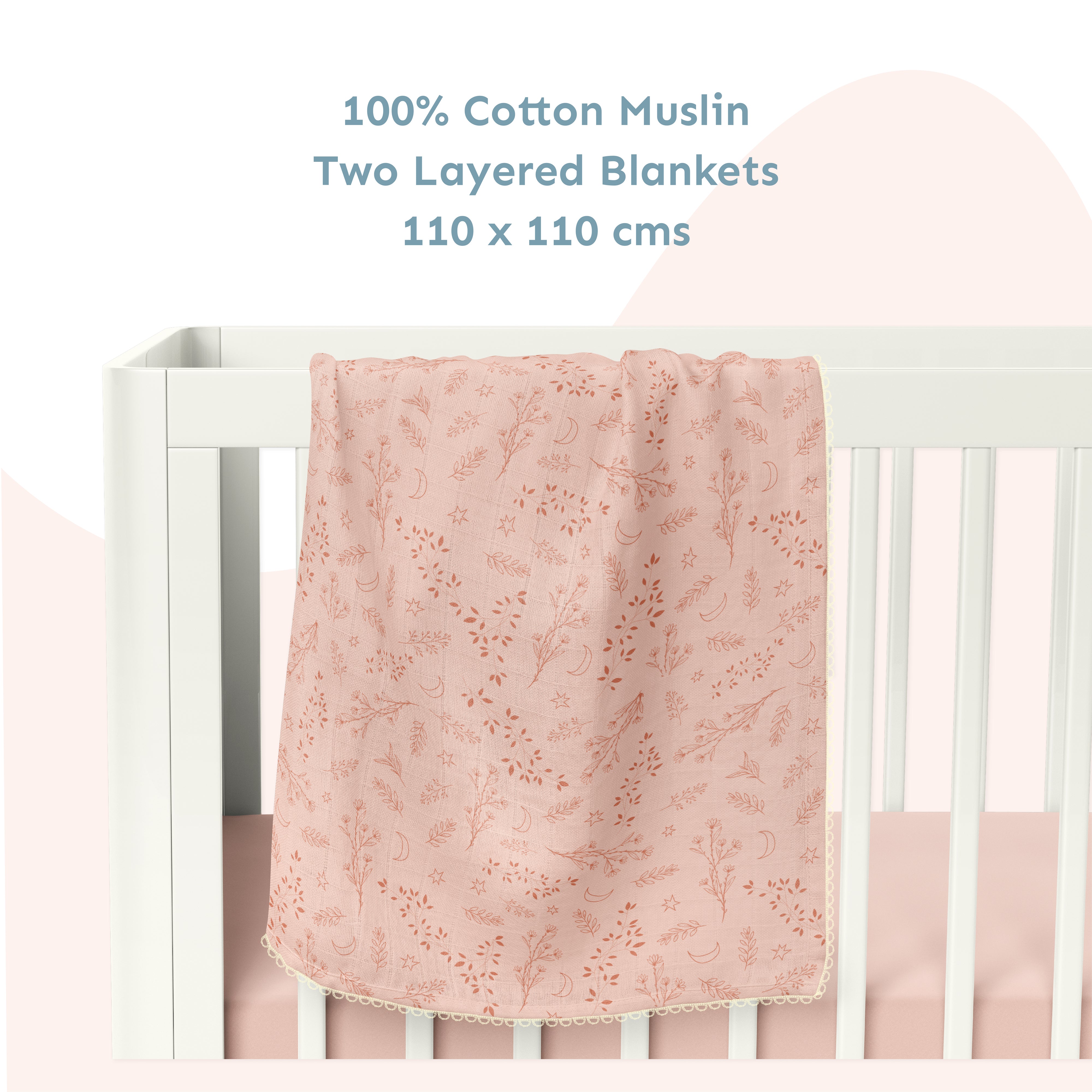Two Layered Muslin Blanket / Floral
