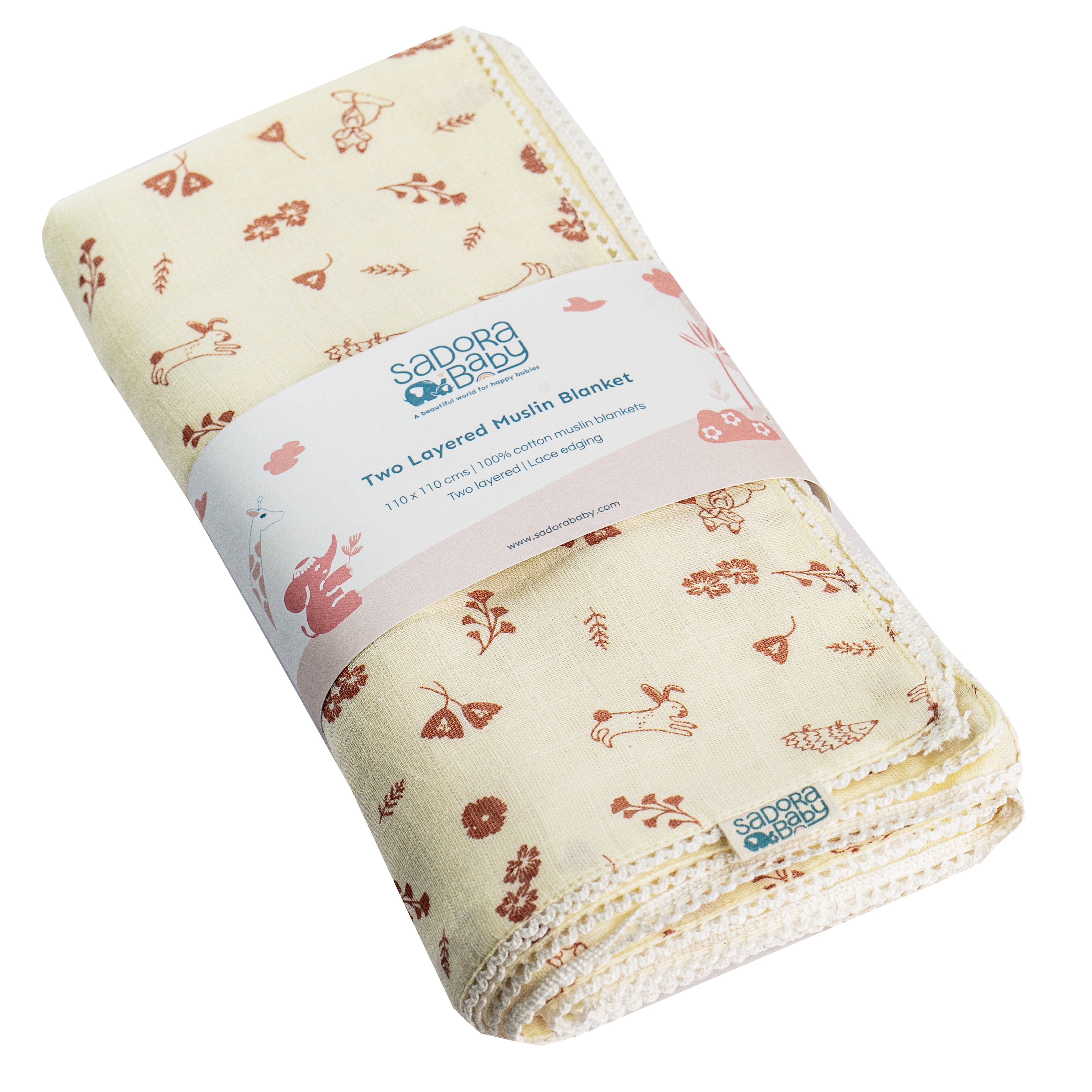 Two Layered Muslin Blanket / Hedgehog