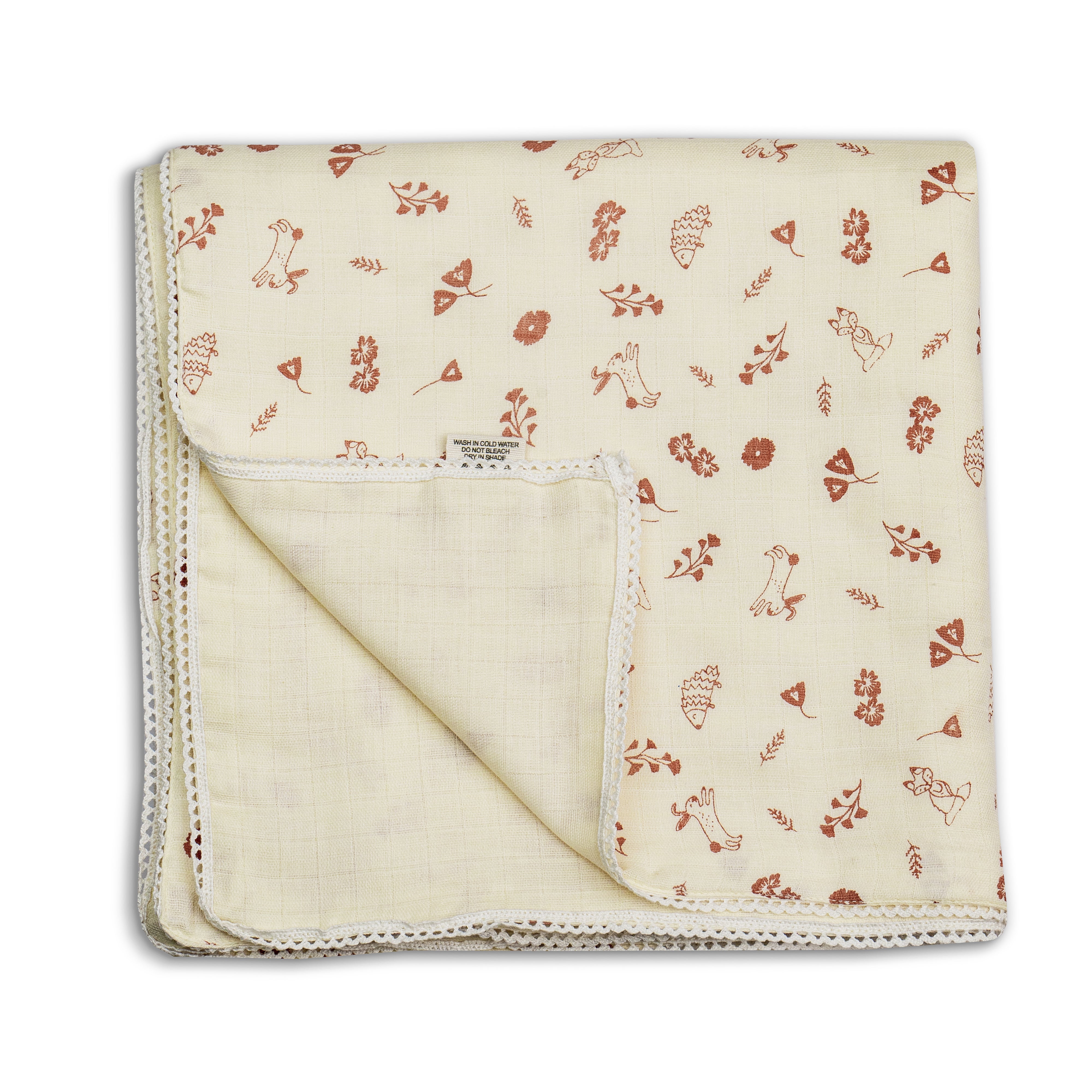 Two Layered Muslin Blanket / Hedgehog