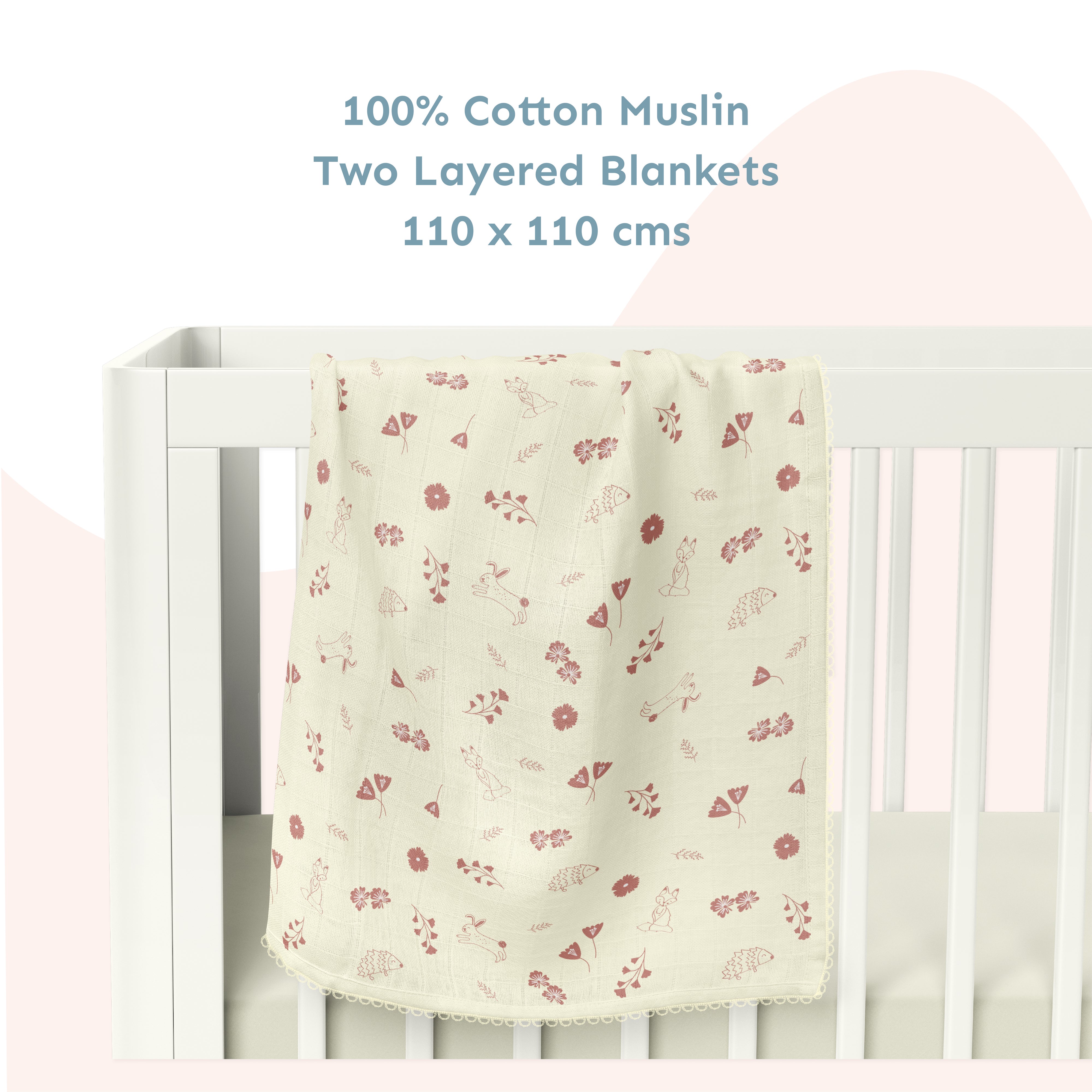 Two Layered Muslin Blanket / Hedgehog