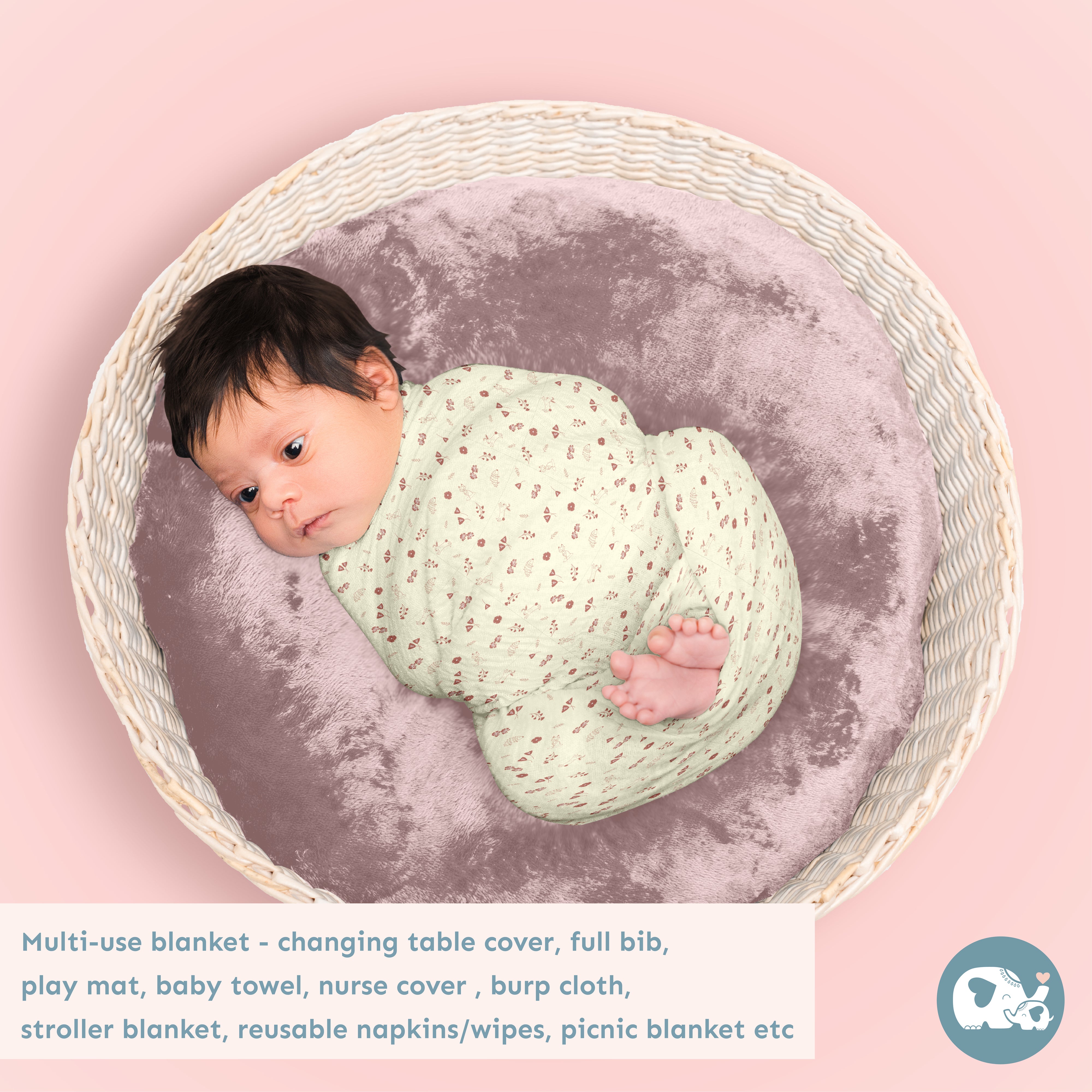 Two Layered Muslin Blanket / Hedgehog