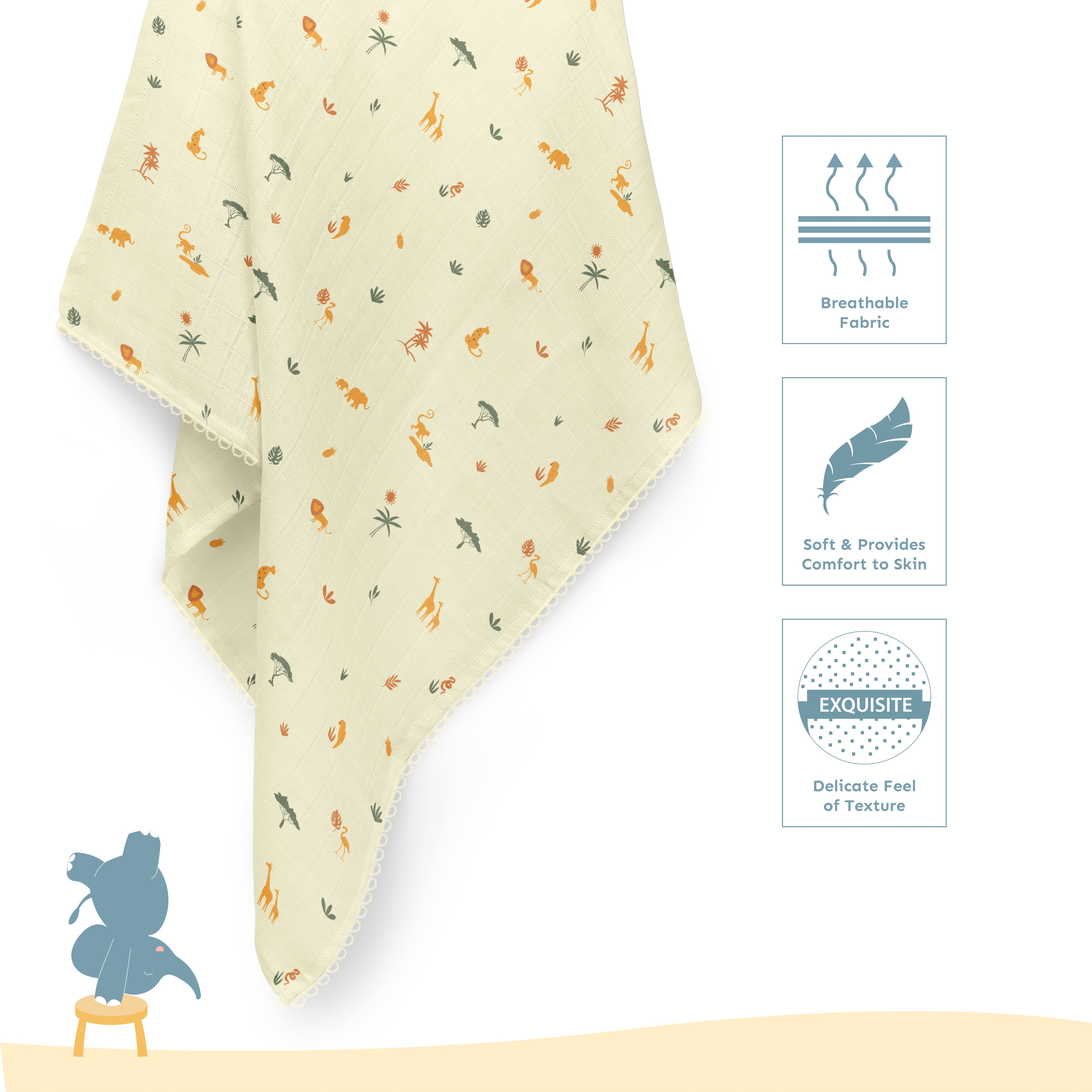 Two Layered Muslin Blanket / Savanna