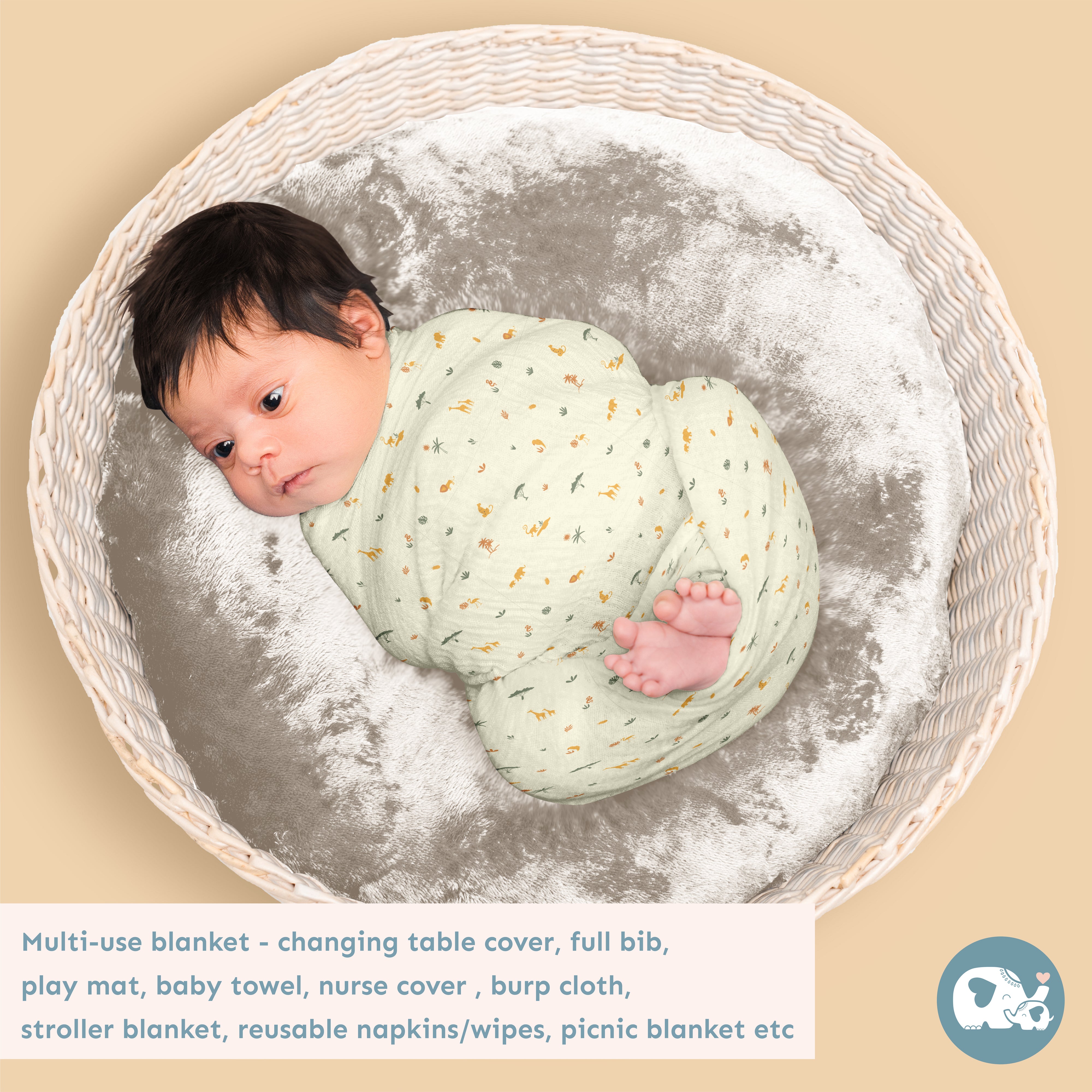 Two Layered Muslin Blanket / Savanna