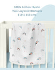 Two Layered Muslin Blanket / Rainbow