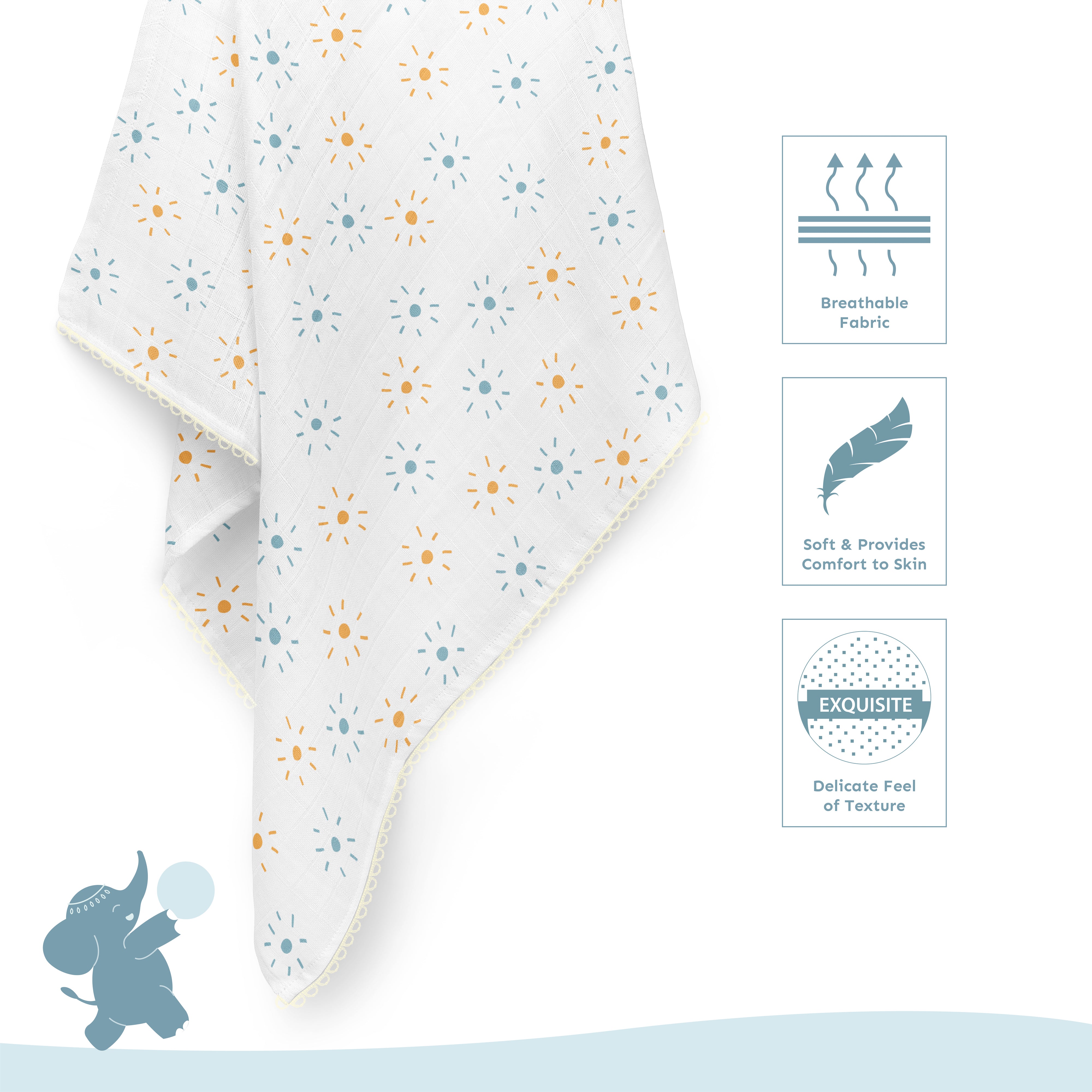 Two Layered Muslin Blanket / Sun