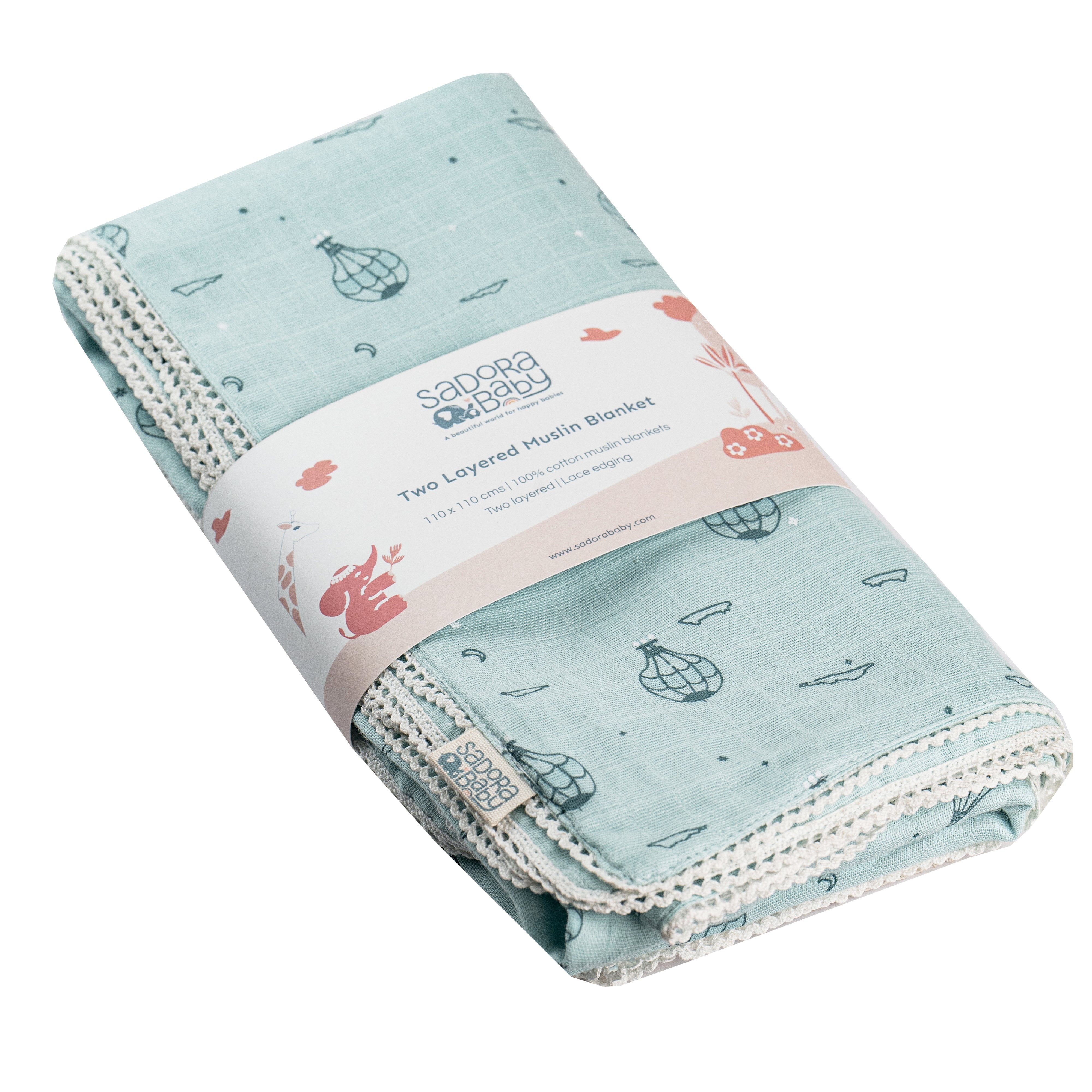 Two Layered Muslin Blanket / Hot Air Balloon