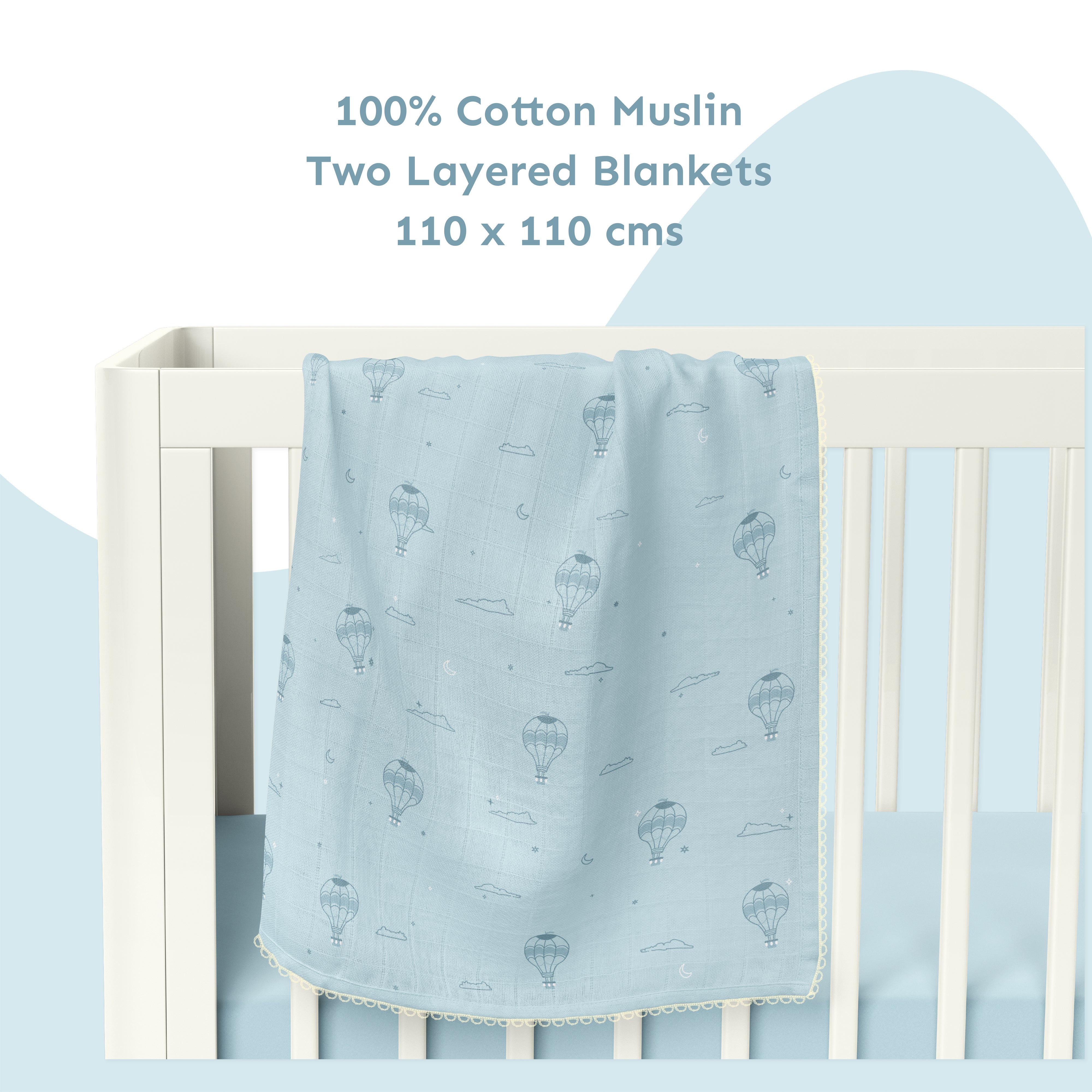 Two Layered Muslin Blanket / Hot Air Balloon