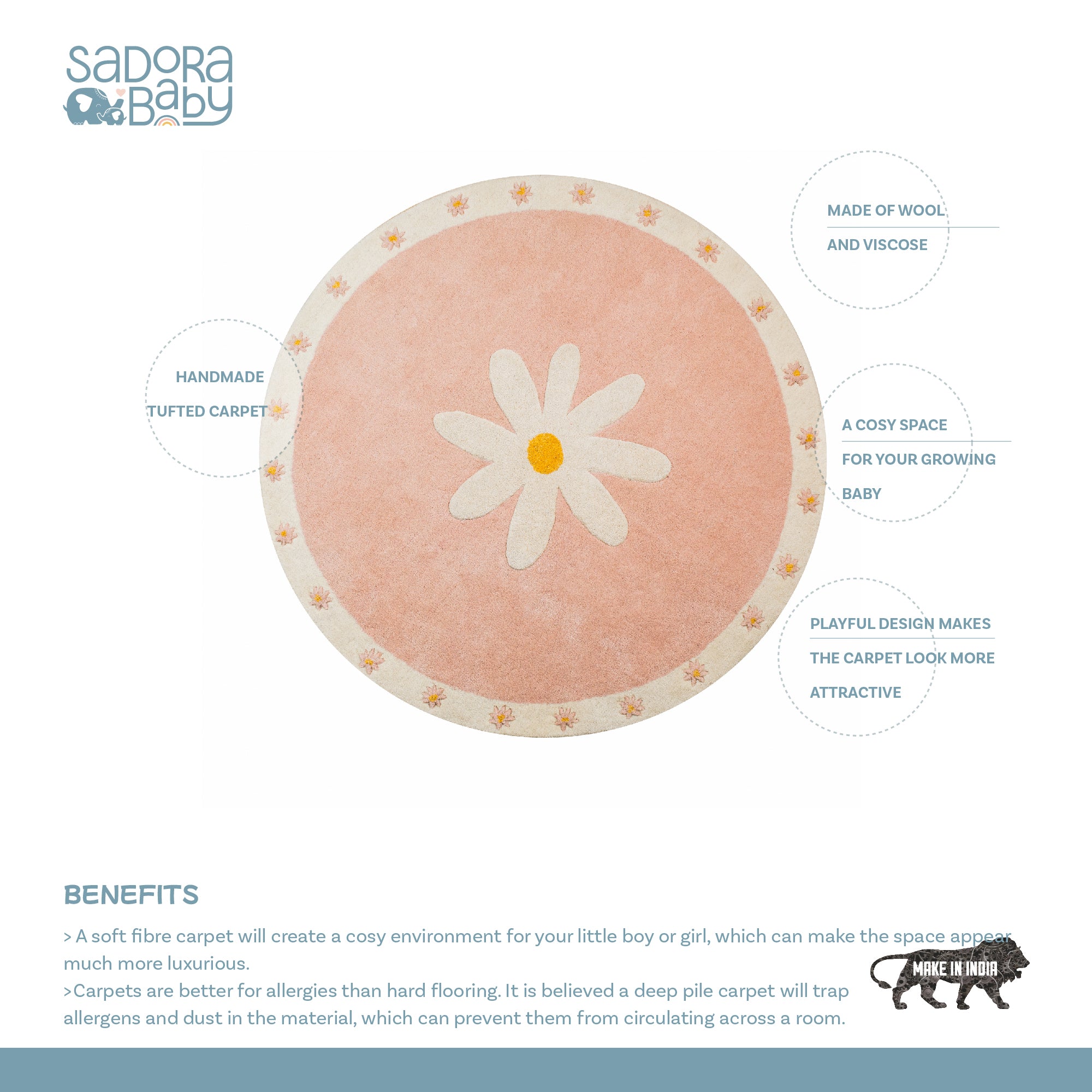 Daisy Flower Rug