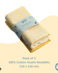 Muslin Swaddles 110 x 110 Savanna / Aztec / Elephant