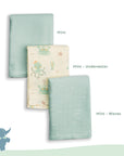 Muslin Swaddles 70 x 70 Waves / Mint / Undersea