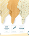 Muslin Swaddles for New Born Baby 0-3M 70x70cm Savanna / Aztec / Elephant