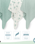 Muslin Swaddles 70 x 70 Waves / Mint / Undersea