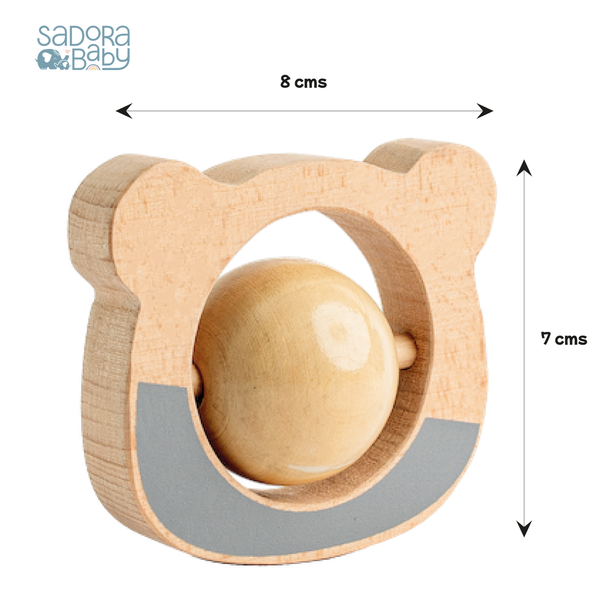 Baby Bear Roller Rattle and Teether