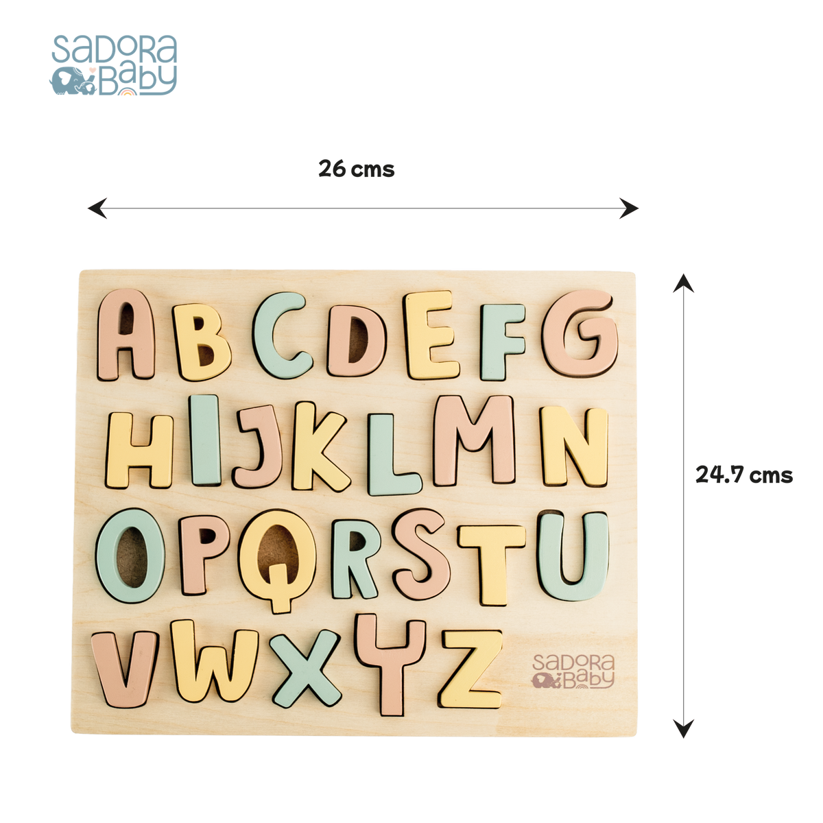 Buy Children's Wooden Alphabet Letters Puzzle Online – Sadora Baby