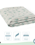 Baby Cot Fitted Sheets / 140 x 80 / Mint Undersea