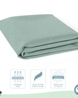 Baby Cot Fitted Sheets / 140 x 80 / Mint Waves