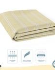 Baby Cot Fitted Sheets / 140 x 80 / Mustard Aztec