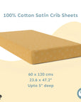 Baby Cot Fitted Sheets / 140 x 80 / Mustard Elephant