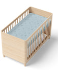 Baby Cot Fitted Sheets / 140 x 80 / Denim Aeroplane