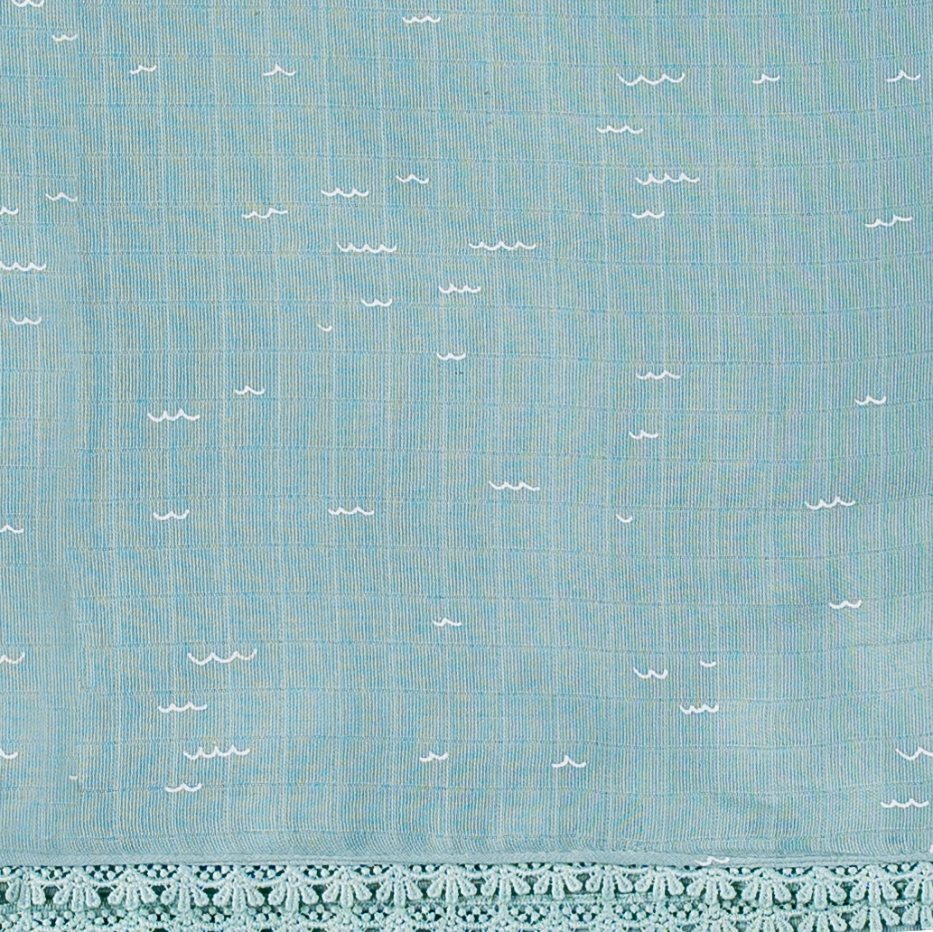 Three Layered Muslin Blanket / Mint Waves