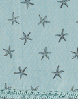 Three Layered Muslin Blanket / Mint Starfish