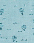 Three Layered Muslin Blanket / Denim Hot Air Balloon