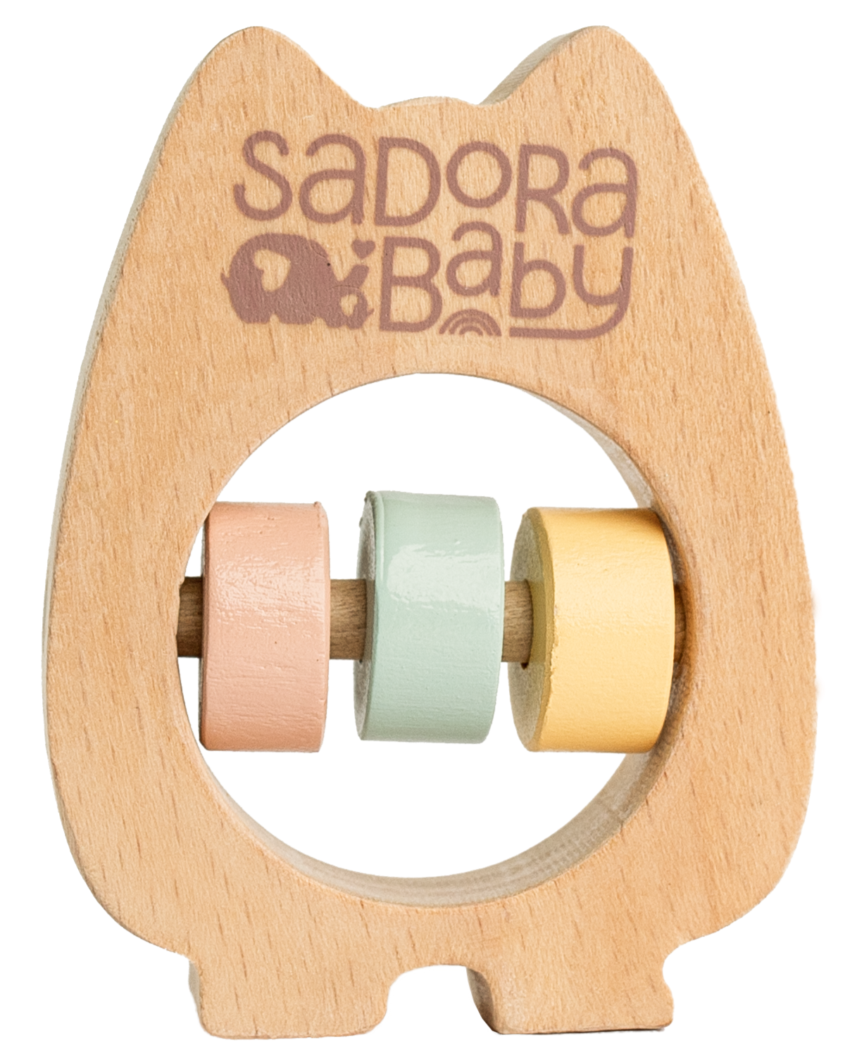 Organic Baby Bear Wooden Teether Sadora Baby organic-baby-bear-wooden-teether-sadora-baby