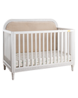 Wooden Cot With Headboard - White Duco