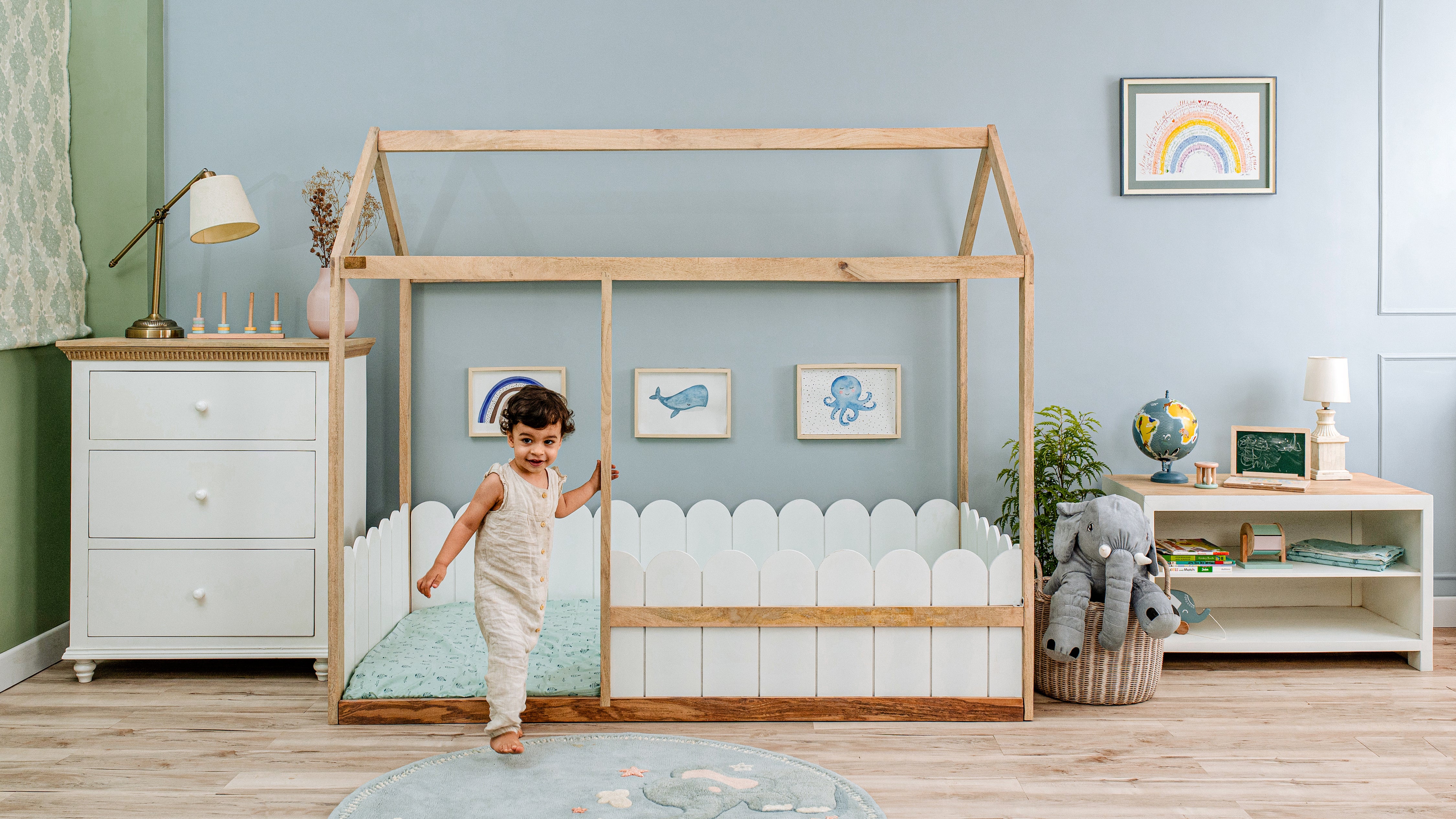 Toddler House Bed - White Duco