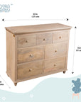Chest of 7 Drawers - Oat Finish