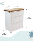 Chest of 3 Drawers - White Duco