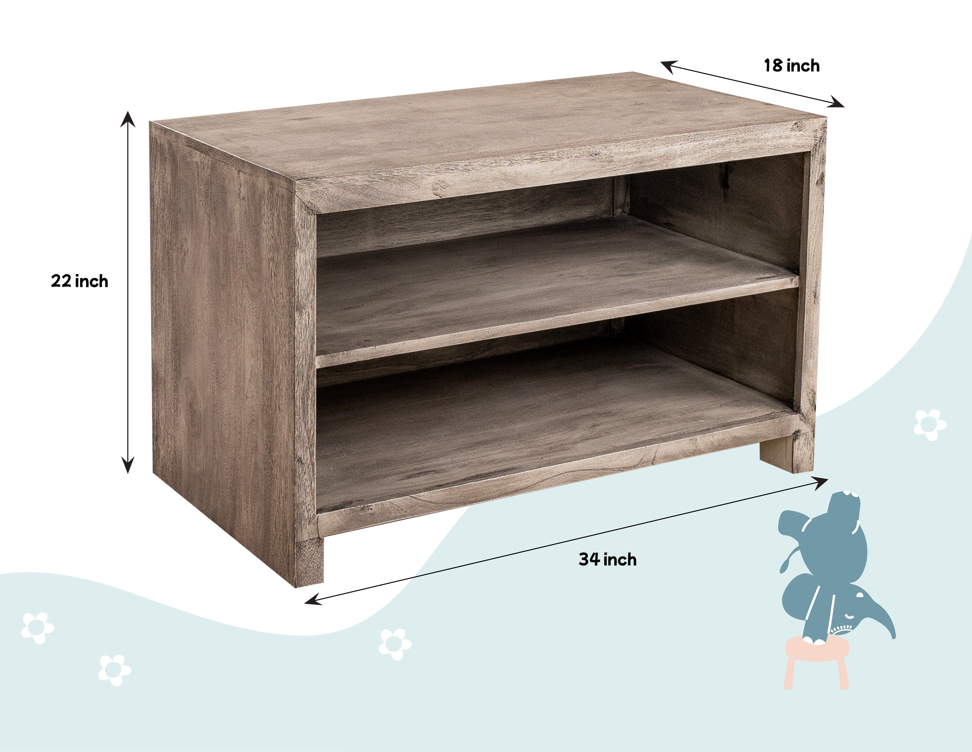 Montessori Storage Unit - Ash Grey