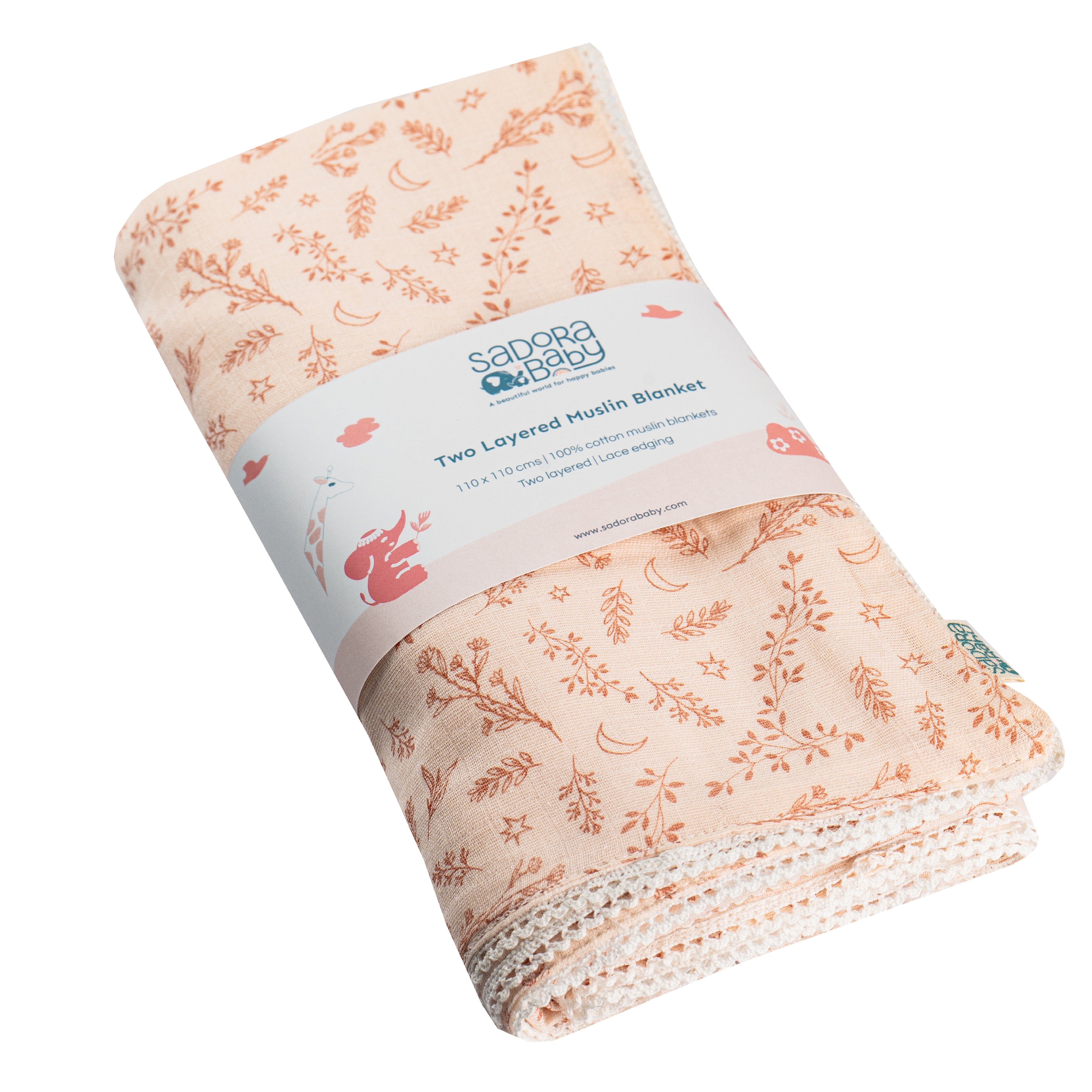 Two Layered Muslin Blanket / Floral